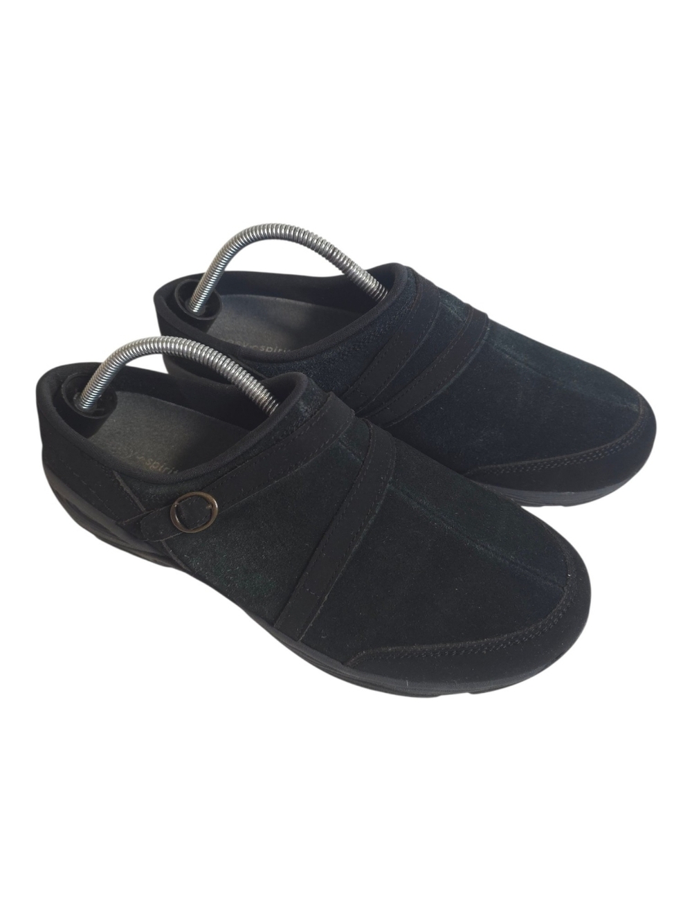 Easy Spirit Equinox Suede Mule Clogs Shoes Women Black Comfort Slip On 10W